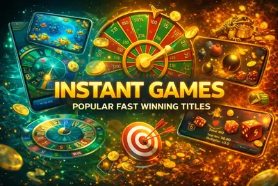 Collection of fast-paced instant games like mines and wheels for quick payouts