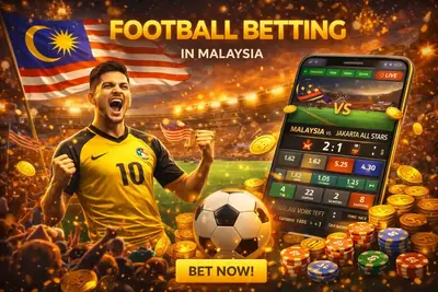 Football Betting Live Mobile interface showing live football betting odds for Malaysia vs Jakarta match